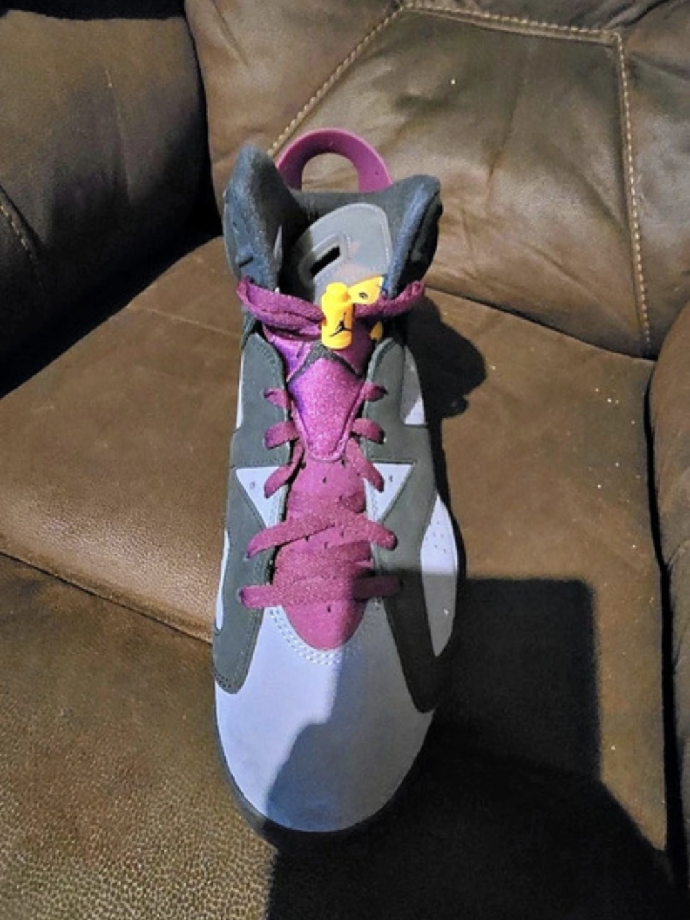 Jordan Air Jordan 6 Retro 'Bordeaux' Gray & Purple US 12 - Picture 8 of 8